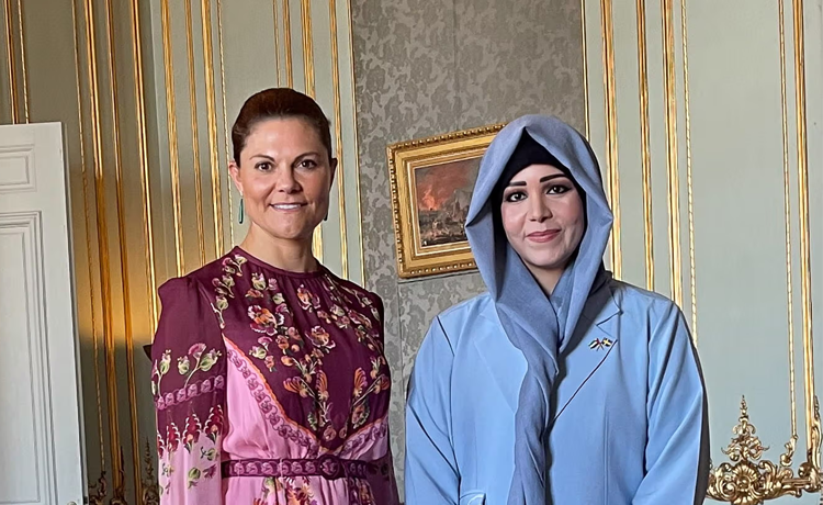 Crown Princess of Sweden meets Sheikha Latifa
