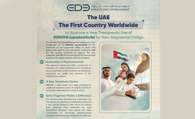EDE approves oral use of RINVOQ for non-segmental vitiligo